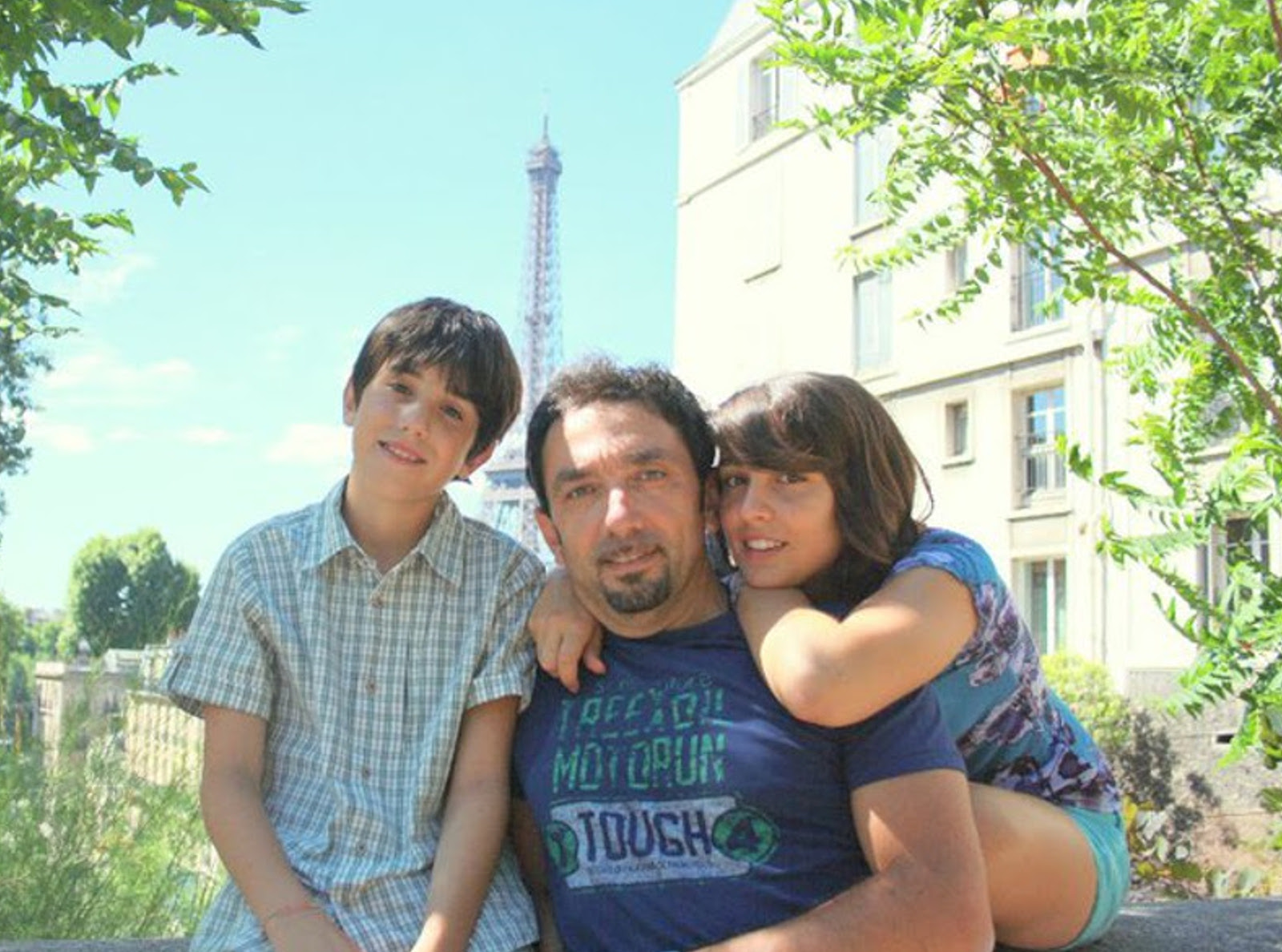 Photo of my brother, my father and I in Paris