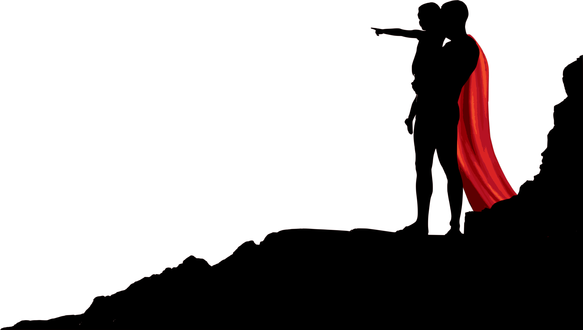 silhouette of father and baby